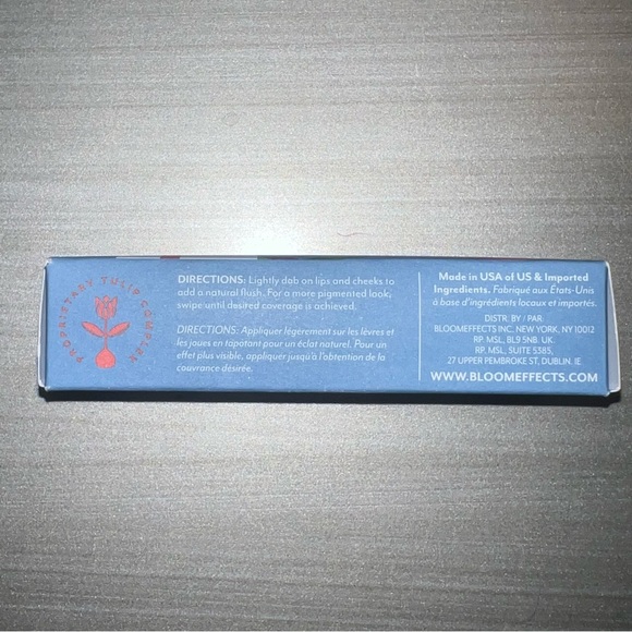 NIB Bloom Effects Tulip Tint Lip & Cheek Balm in Crispa Coral, 13 mL - Picture 3 of 4
